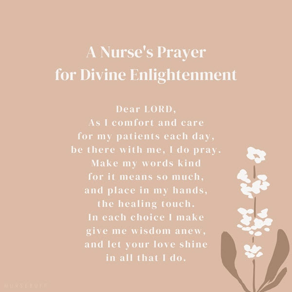 a nurses prayer for divine enlightenment