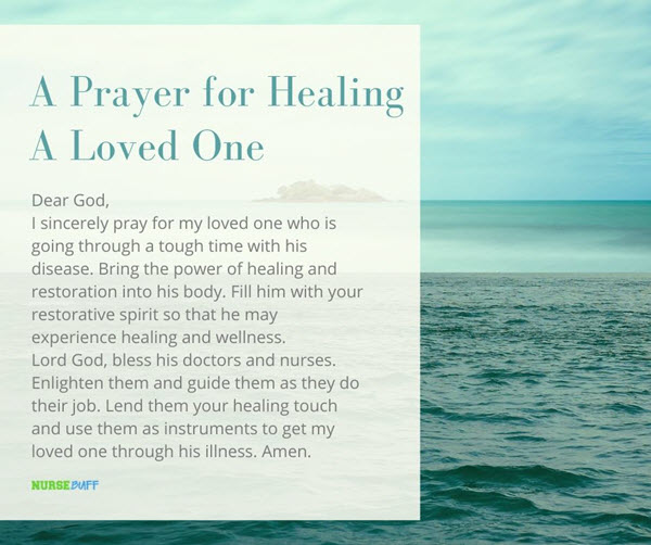 a prayer for healing a loved one