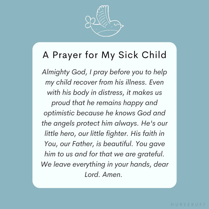 a prayer for my sick child