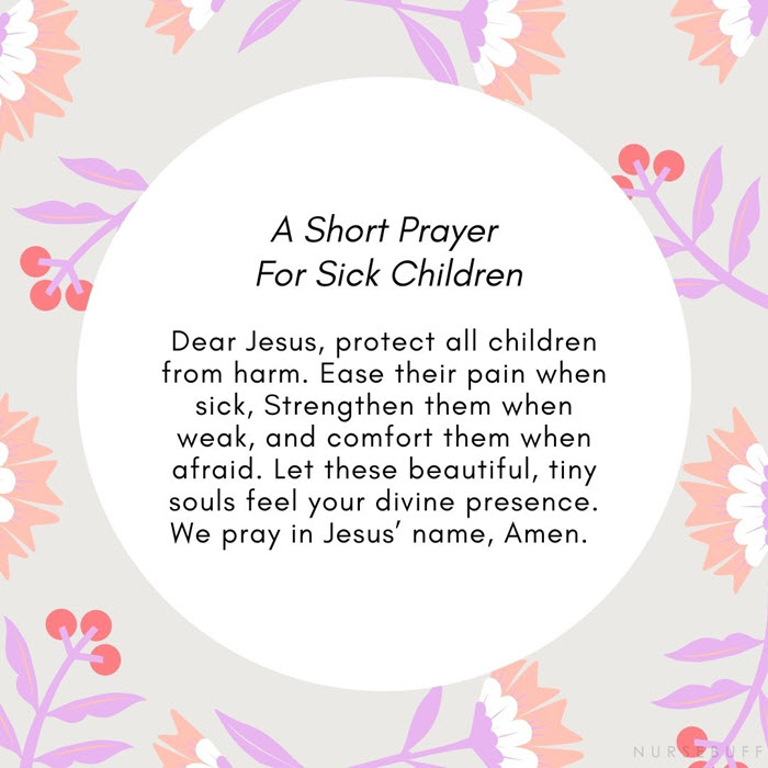 a short prayer for sick children