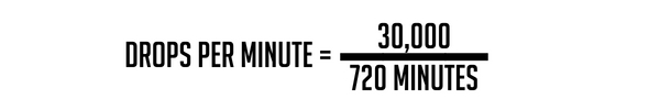 drops per minute example 1 formula