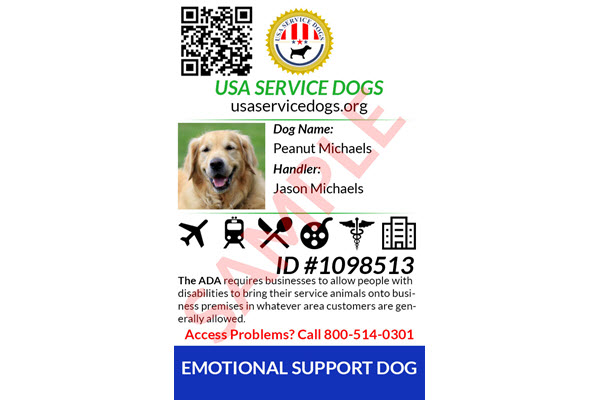 emotional support dog identification