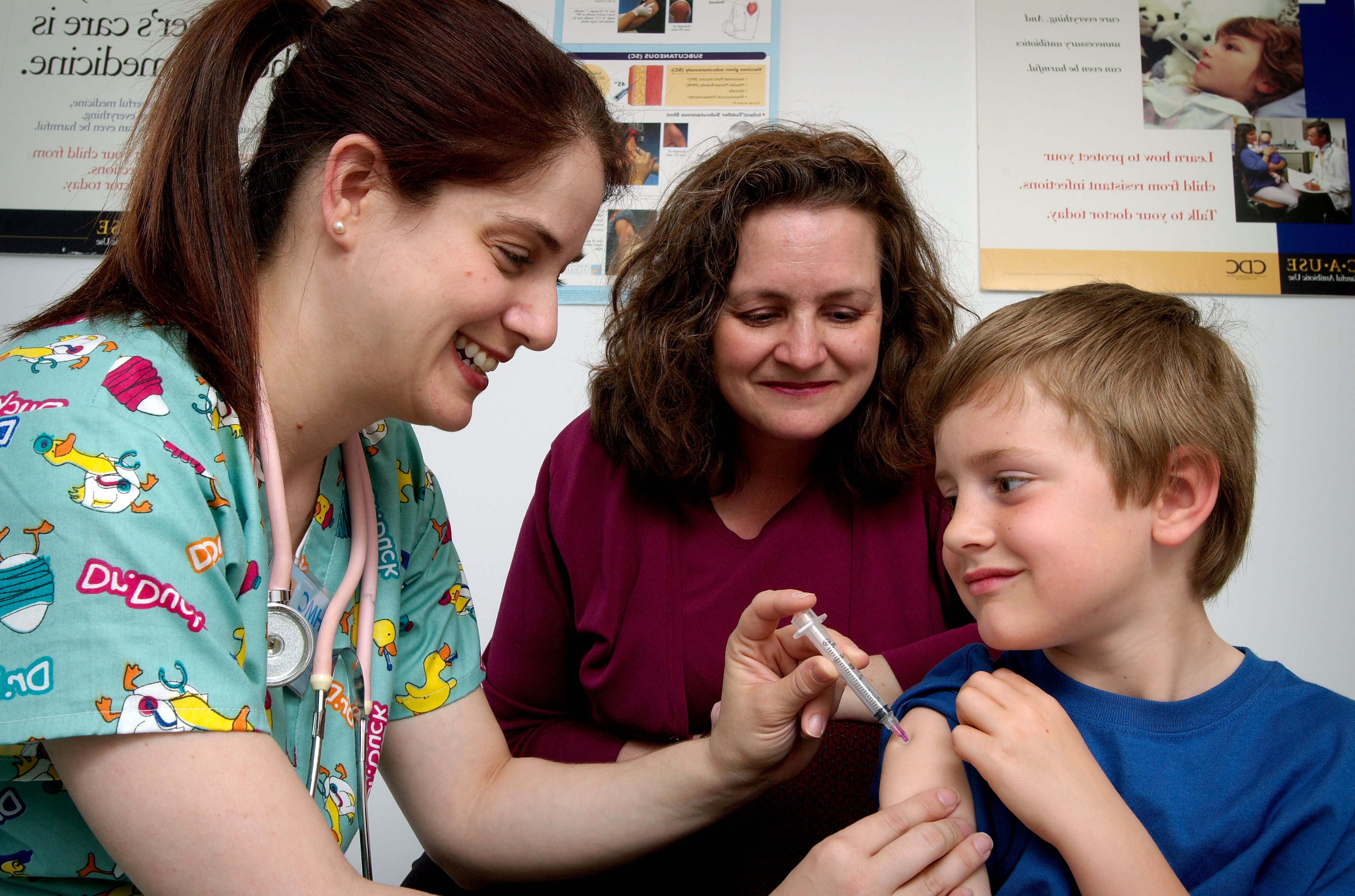 nurse with children