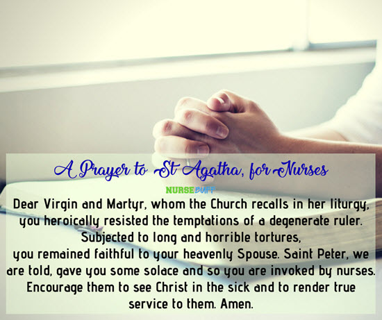 nurses st agatha prayer