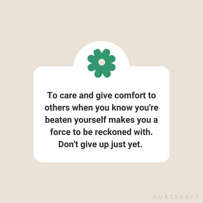 nursing care and give comfort quotes