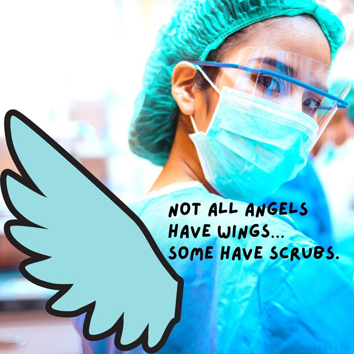 nursing quotes angels with scrubs