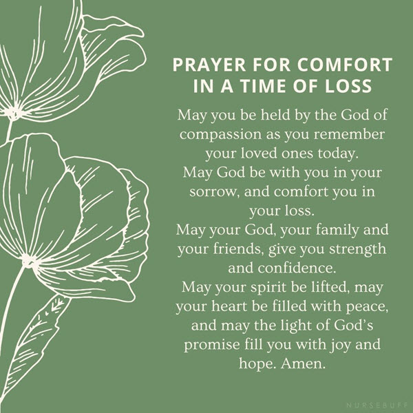 prayer for comfort in a time of loss