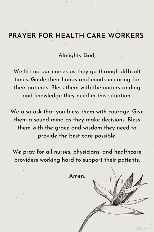 prayer for health care workers