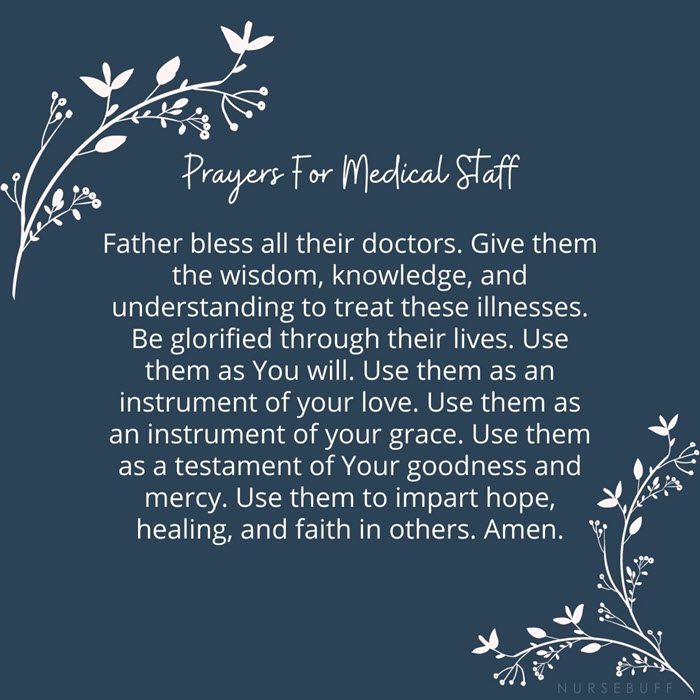 prayer for medical staffs