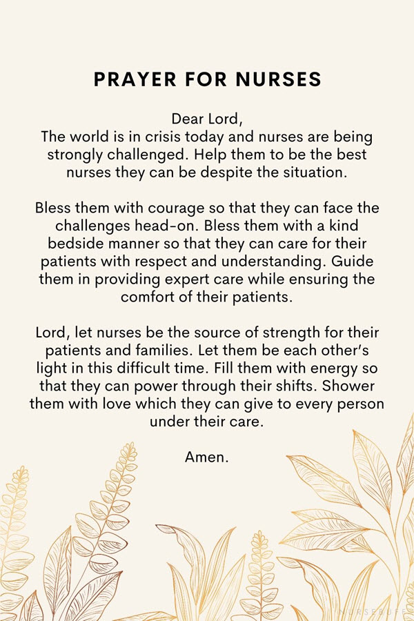 prayer for nurses