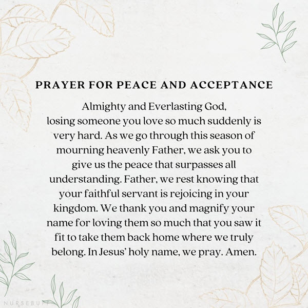 prayer for peace and acceptance