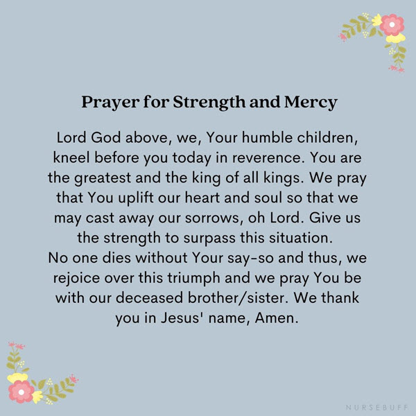 prayer for strength and mercy