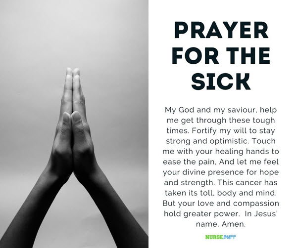 prayer for the sick cancer patients