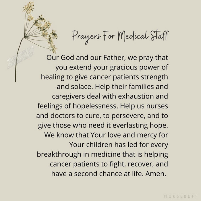 prayers for medical staffs